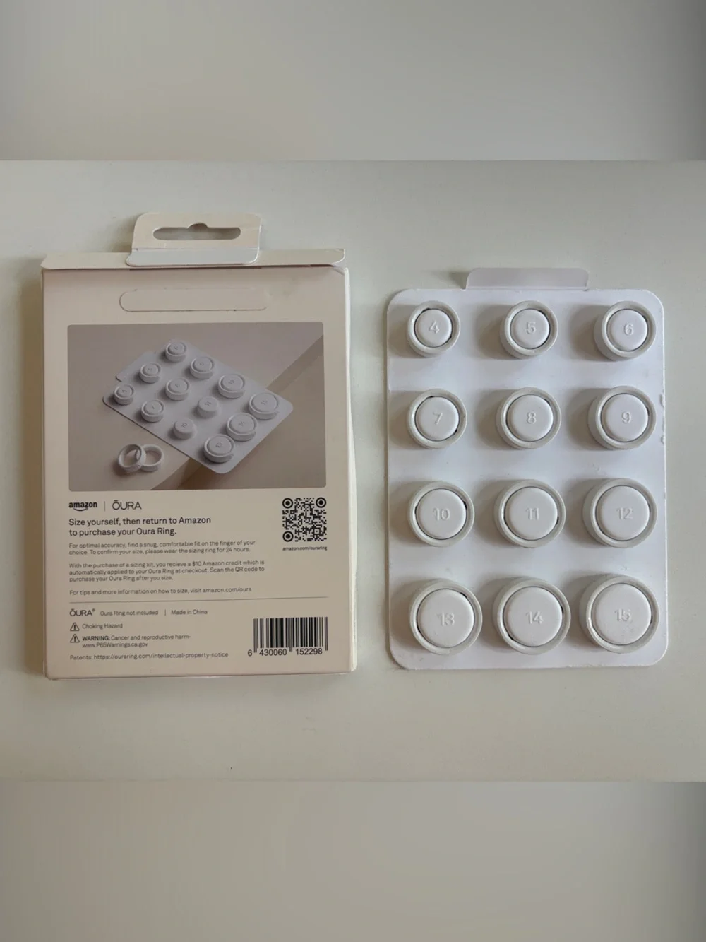 Oura Ring Sizing Kit — Gray, Cream & Silver
